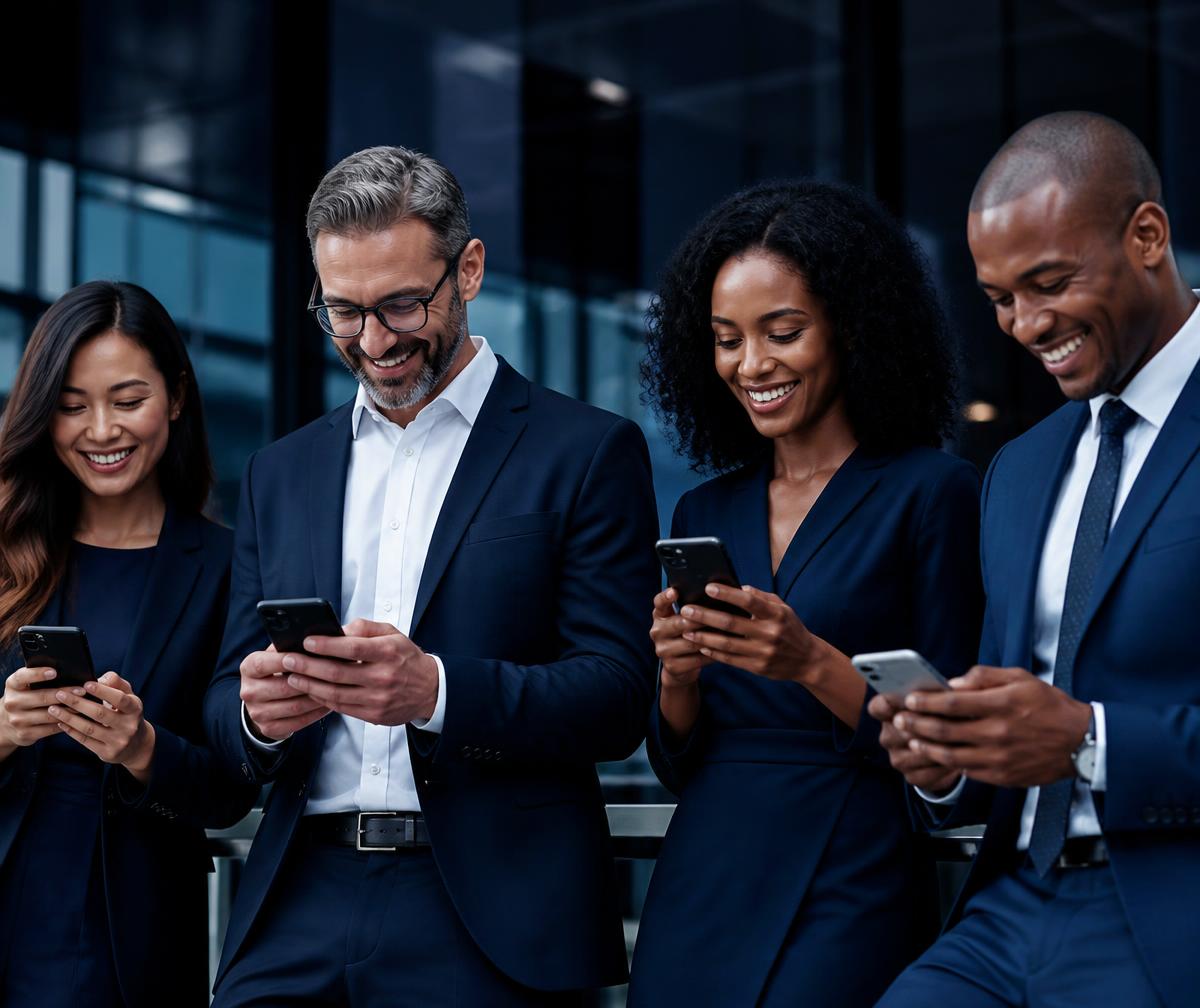 Profesionales usando la plataforma Lumerix Financial